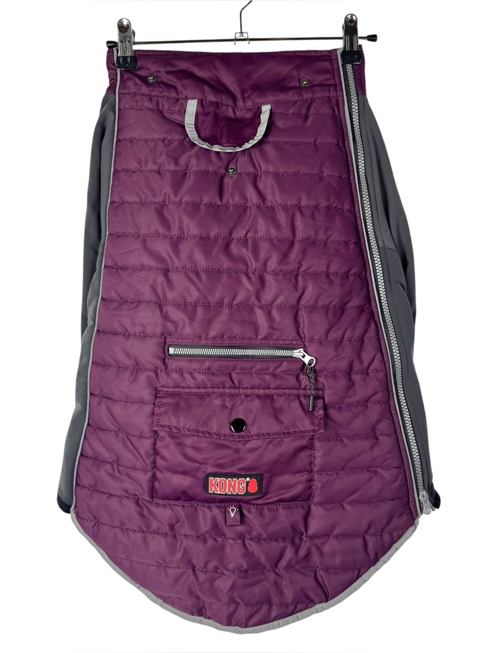 Kong Purple & Gray Puffer Dog Jacket XXL